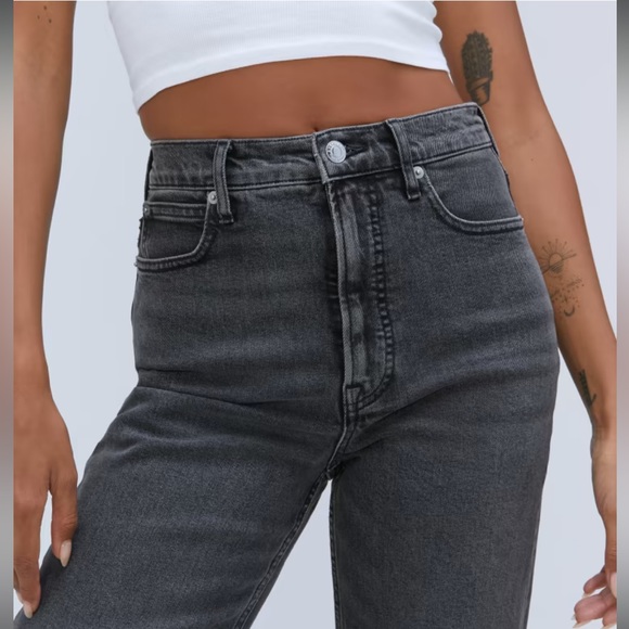 Everlane Women's Straight Leg Jeans - Dark Gray - Picture 2 of 4